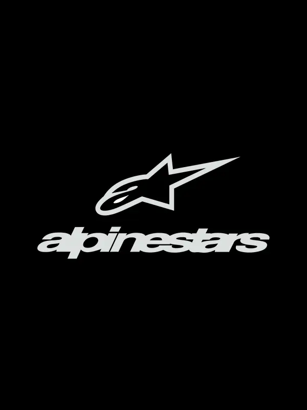 Alpinestars logo in black and white