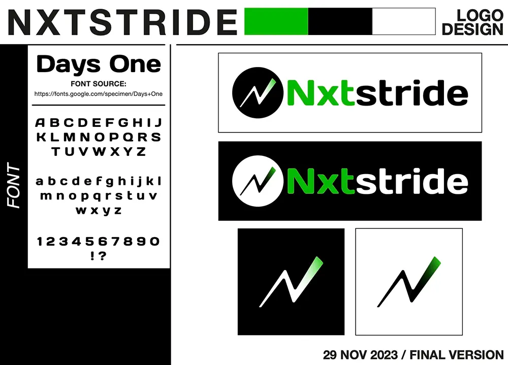 Final NXSTRIDE logo representing athlete growth and forward progress